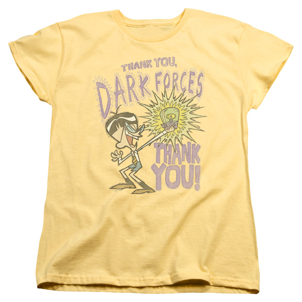 Dexters Laboratory Dark Forces Womens T Shirt Banana