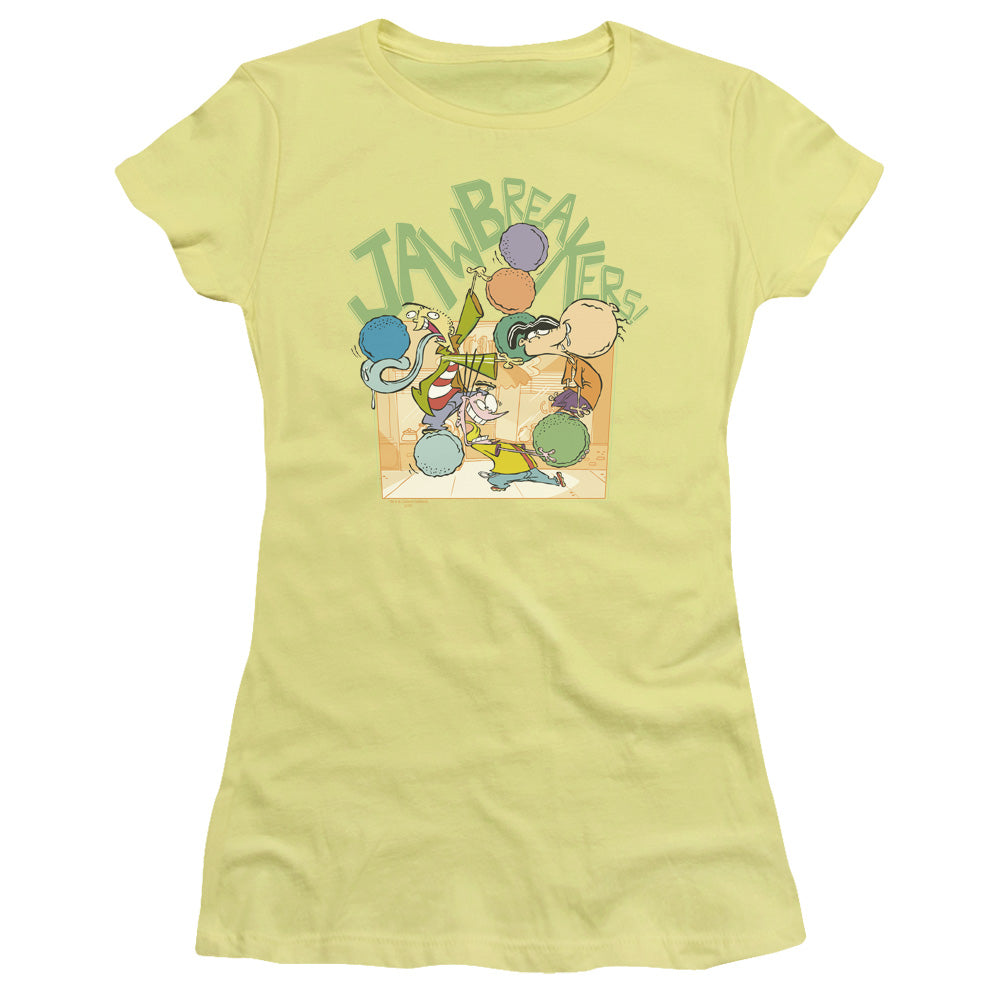 Ed Edd N Eddy Jawbreakers Junior Sheer Cap Sleeve Womens T Shirt Banana