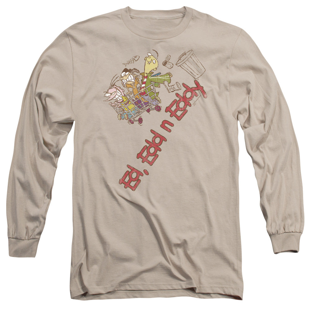 Ed Edd N Eddy Downhill Mens Long Sleeve Shirt Sand