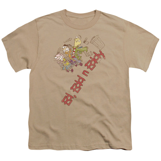 Ed Edd N Eddy Downhill Kids Youth T Shirt Sand