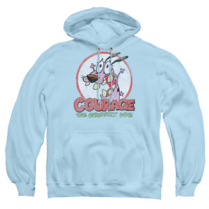 Courage The Cowardly Dog Vintage Courage Mens Hoodie Light Blue