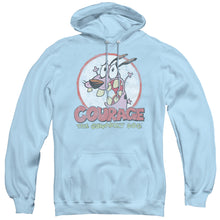 Load image into Gallery viewer, Courage the Cowardly Dog Vintage Courage Mens Hoodie Light Blue