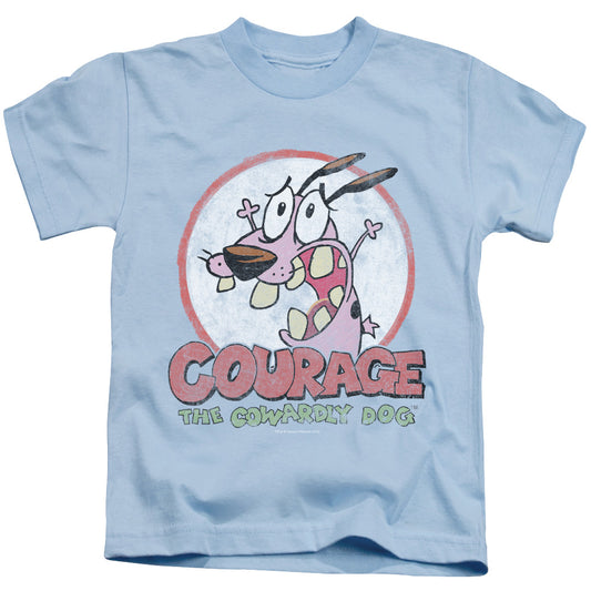 Courage the Cowardly Dog Vintage Courage Juvenile Kids Youth T Shirt Light Blue (5 6)