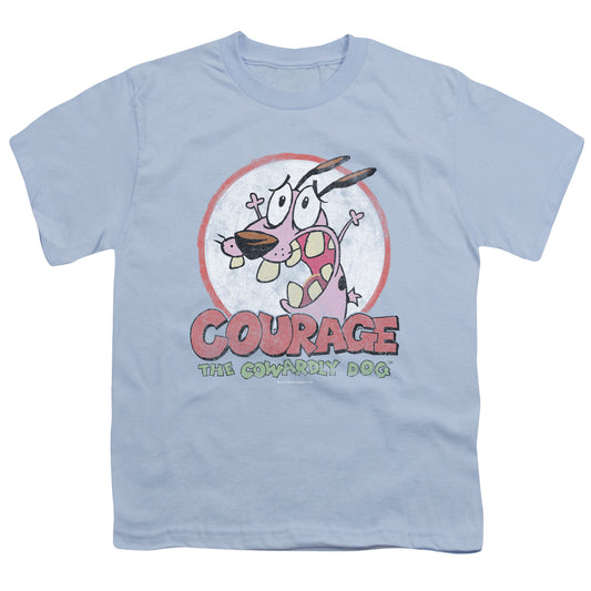 Courage the Cowardly Dog Vintage Courage Kids Youth T Shirt Light Blue