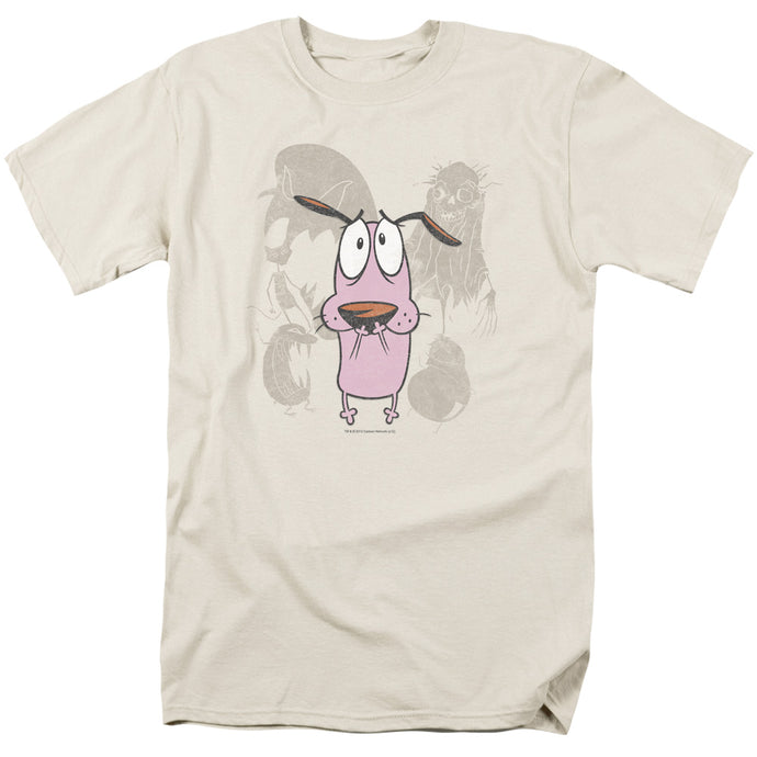 Courage The Cowardly Dog Monsters Mens T Shirt Cream