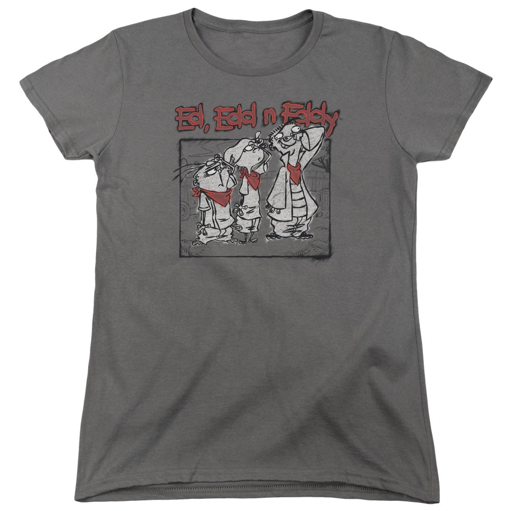 Ed Edd N Eddy Stand by Me Womens T Shirt Charcoal