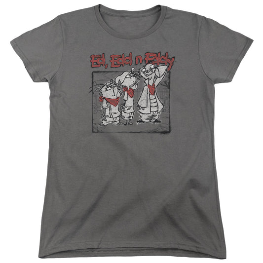 Ed Edd N Eddy Stand by Me Womens T Shirt Charcoal