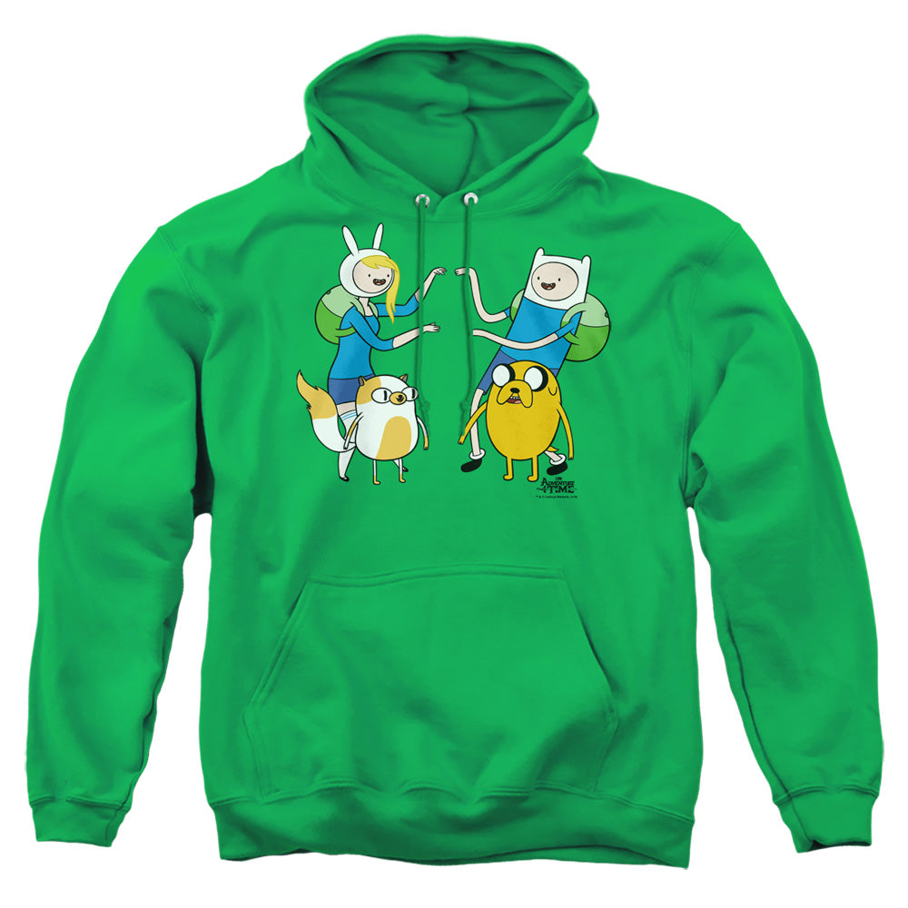 Adventure Time Meet Up Mens Hoodie Kelly Green