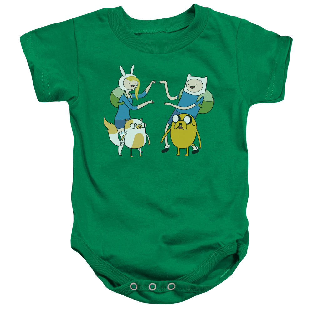 Adventure Time Meet Up Infant Baby Snapsuit Kelly Green