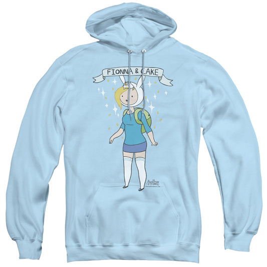 Adventure Time Fionna & Cake Mens Hoodie Light Blue