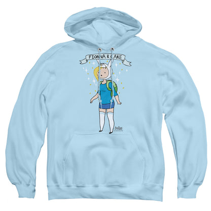 Adventure Time Fionna & Cake Mens Hoodie Light Blue