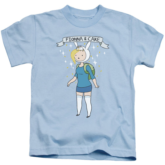 Adventure Time Fionna & Cake Juvenile Kids Youth T Shirt Light Blue 