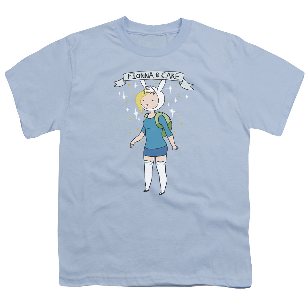 Adventure Time Fionna & Cake Kids Youth T Shirt Light Blue