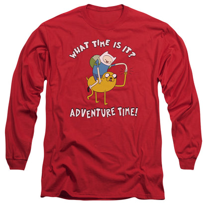 Adventure Time Ride Bump Mens Long Sleeve Shirt Red