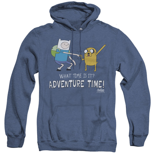 Adventure Time Fist Bump Heather Mens Hoodie Royal Blue