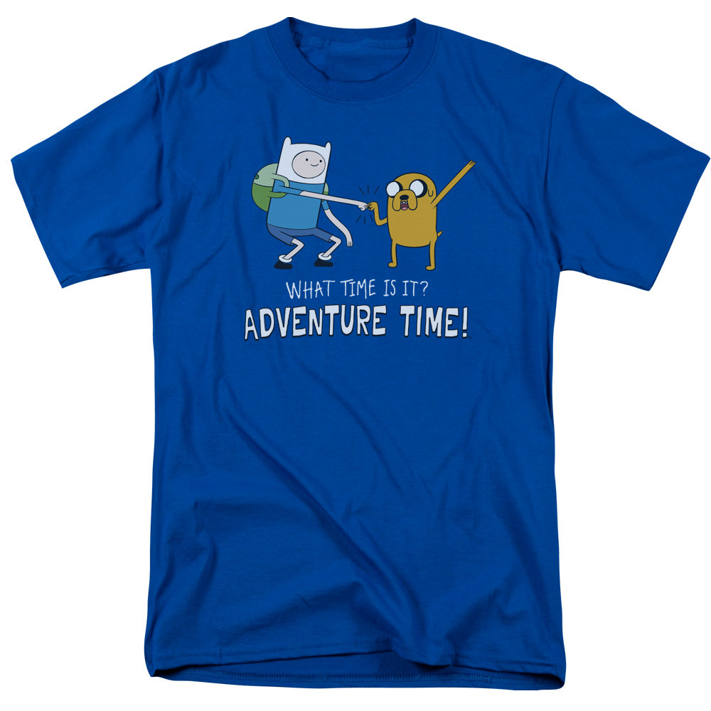 Adventure Time Fist Bump Mens T Shirt Royal Blue