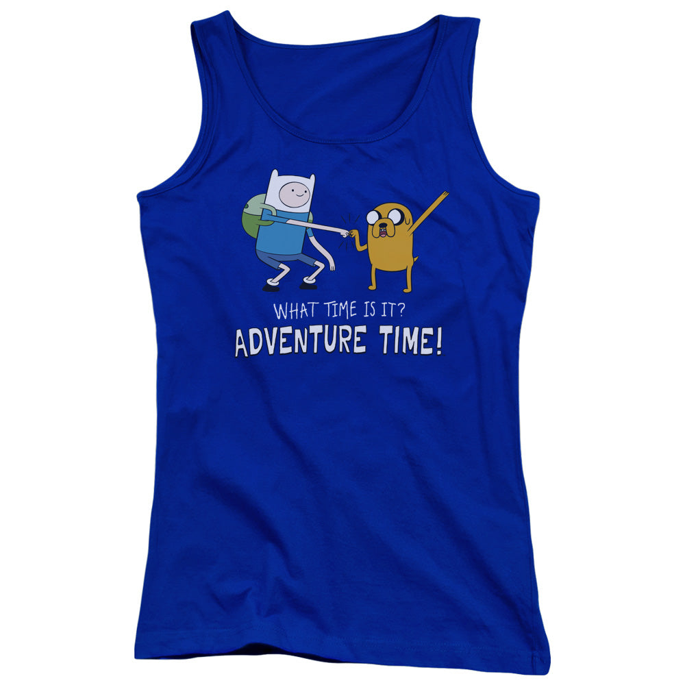 Adventure Time Fist Bump Womens Tank Top Shirt Royal Blue