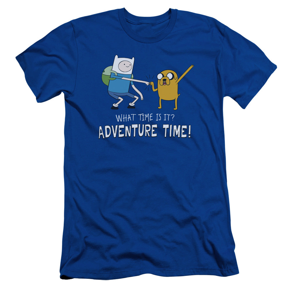 Adventure Time Fist Bump Slim Fit Mens T Shirt Royal Blue