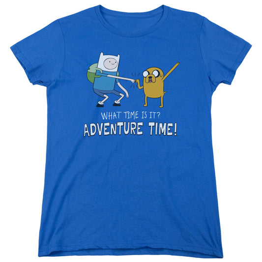 Adventure Time Fist Bump Womens T Shirt Royal Blue