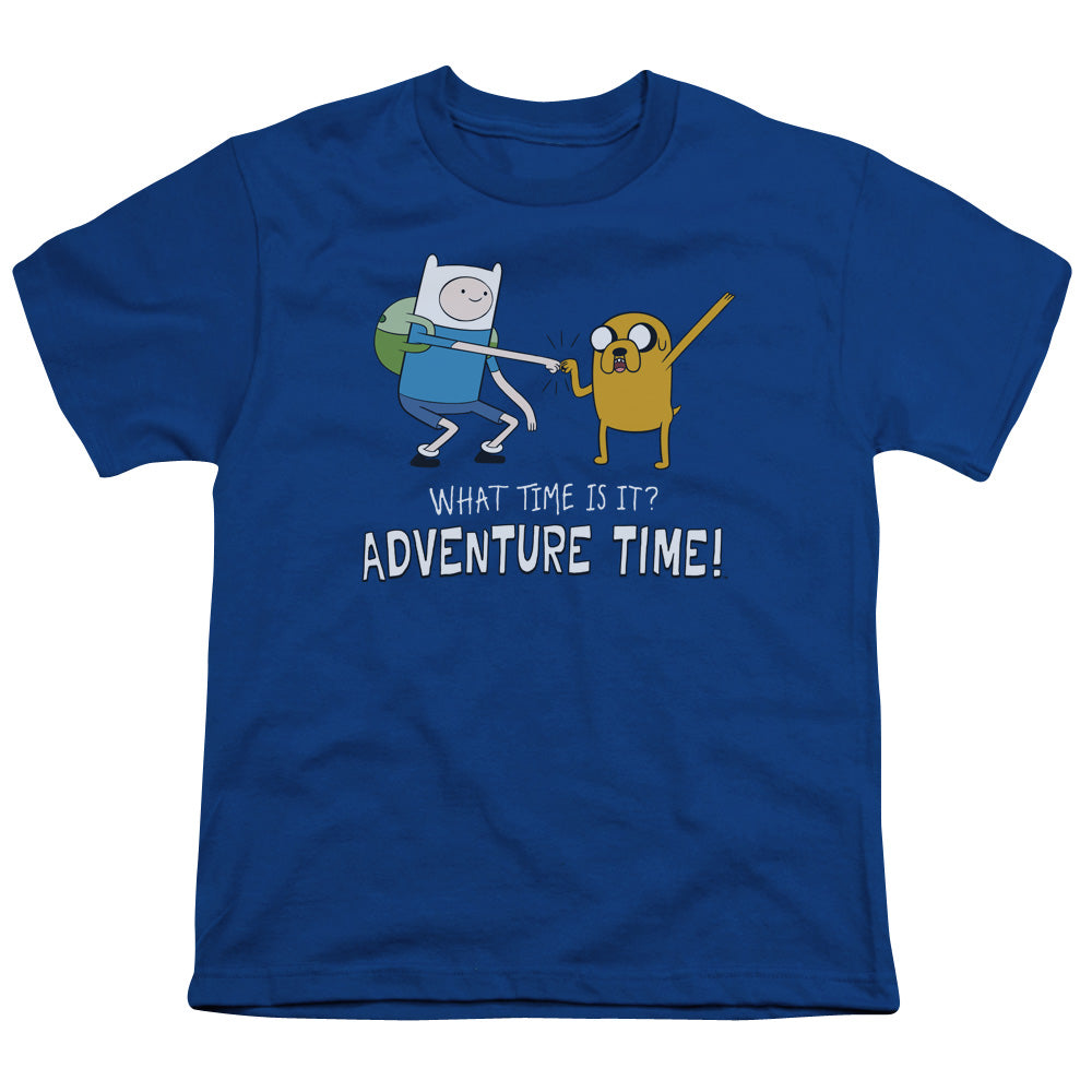 Adventure Time Fist Bump Kids Youth T Shirt Royal Blue