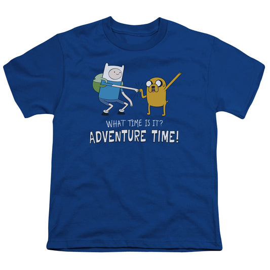 Adventure Time Fist Bump Kids Youth T Shirt Royal Blue