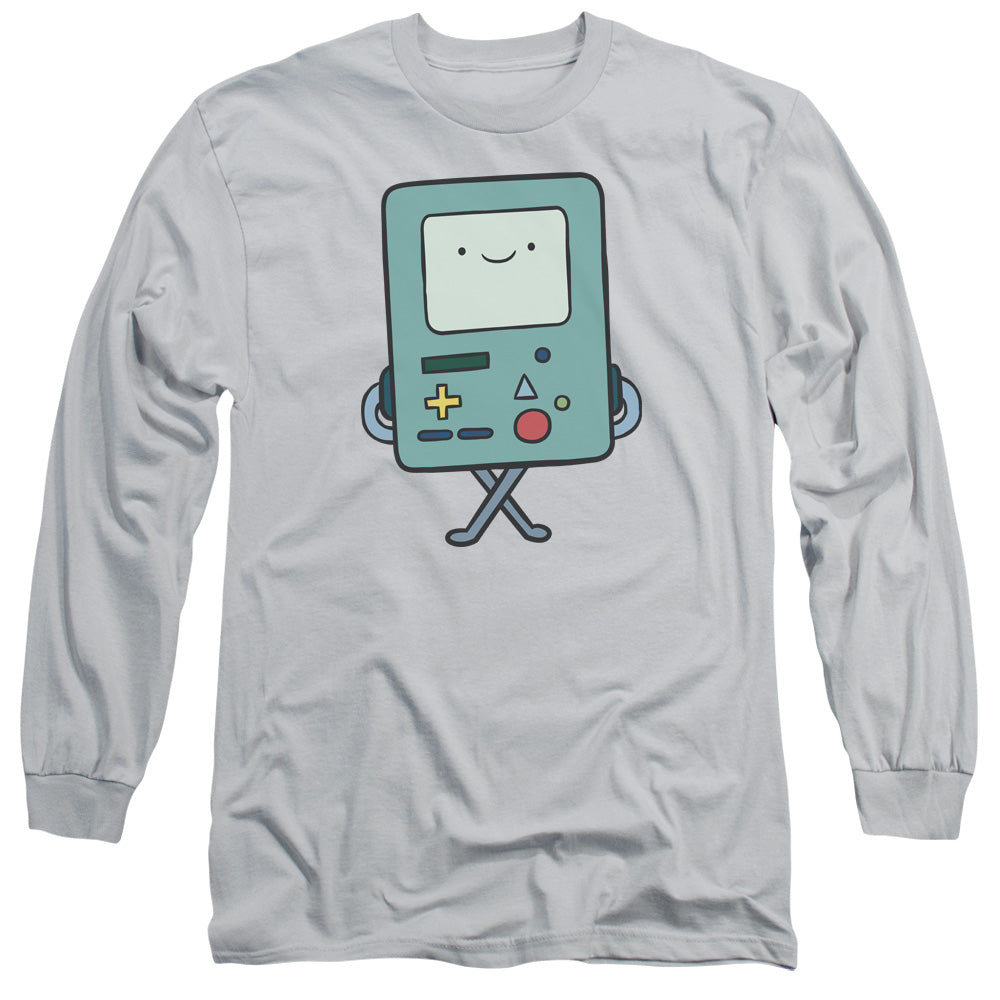 Adventure Time Bmo Mens Long Sleeve Shirt Silver