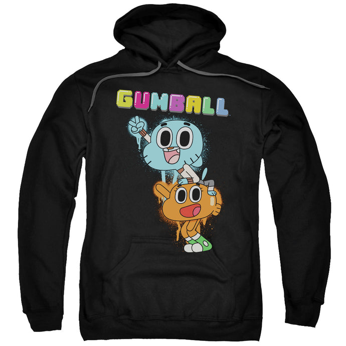 Amazing World of Gumball Gumball Spray Mens Hoodie Black