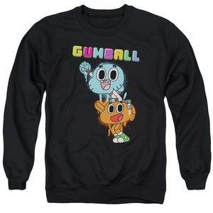 Amazing World of Gumball Gumball Spray Mens Crewneck Sweatshirt Black