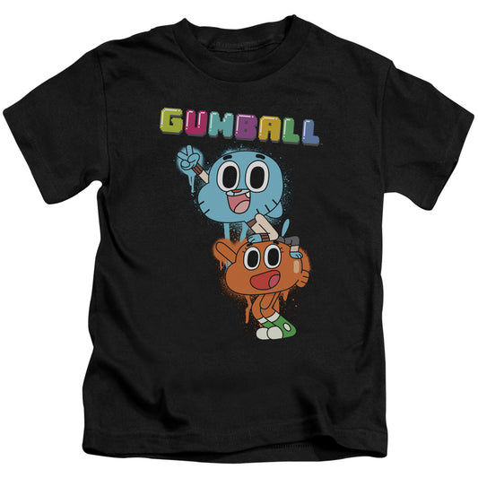 Amazing World of Gumball Gumball Spray Juvenile Kids Youth T Shirt Black 