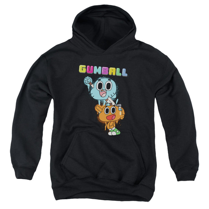 Amazing World of Gumball Gumball Spray Kids Youth Hoodie Black