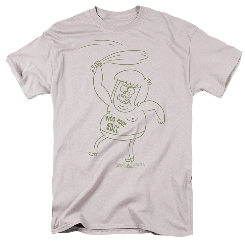 Regular Show Sdcc 2013 Muscle Man Mens T Shirt Silver