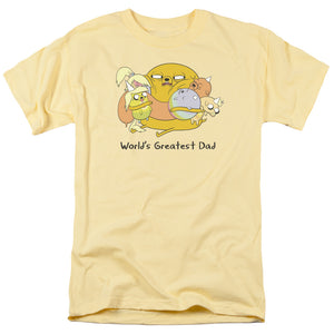 Adventure Time Worlds Greatest Dad Mens T Shirt Yellow