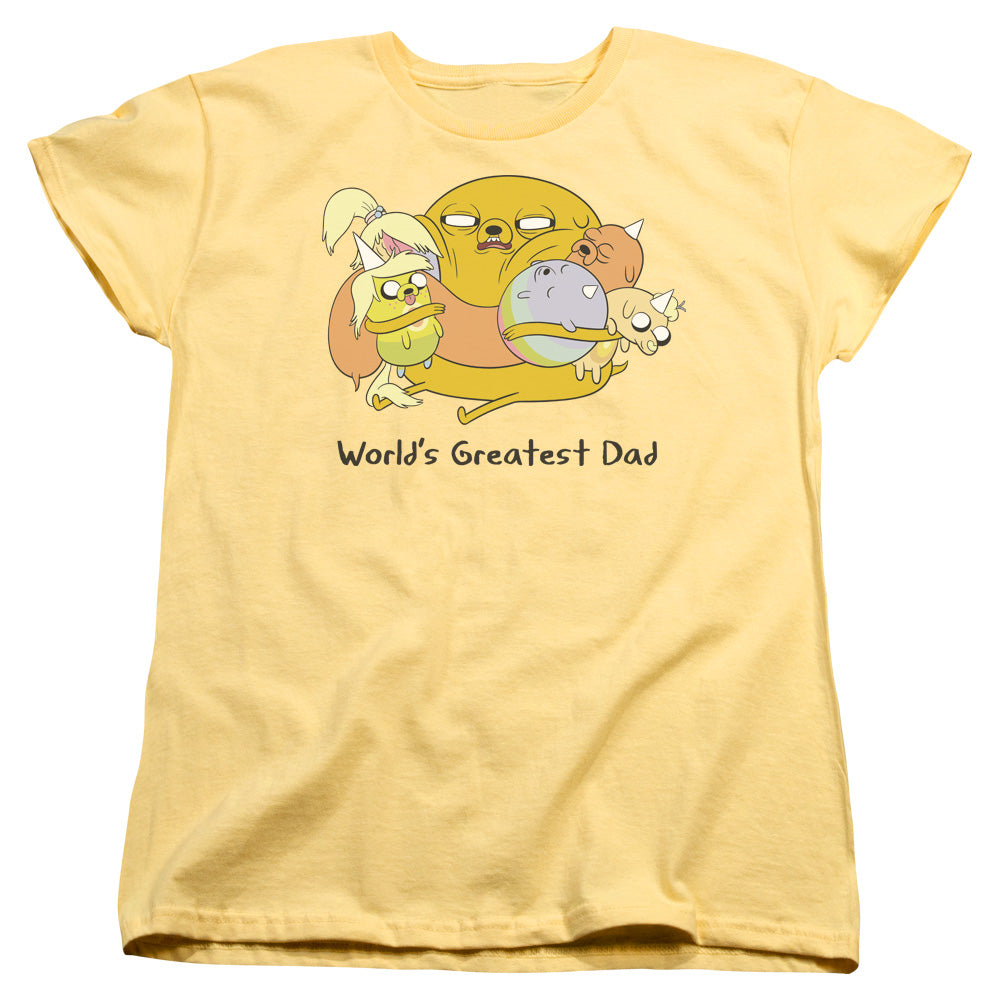 Adventure Time Worlds Greatest Dad Womens T Shirt Banana