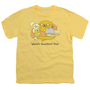 Adventure Time Worlds Greatest Dad Kids Youth T Shirt Banana