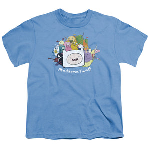 Adventure Time Mathematical Kids Youth T Shirt Carolina Blue