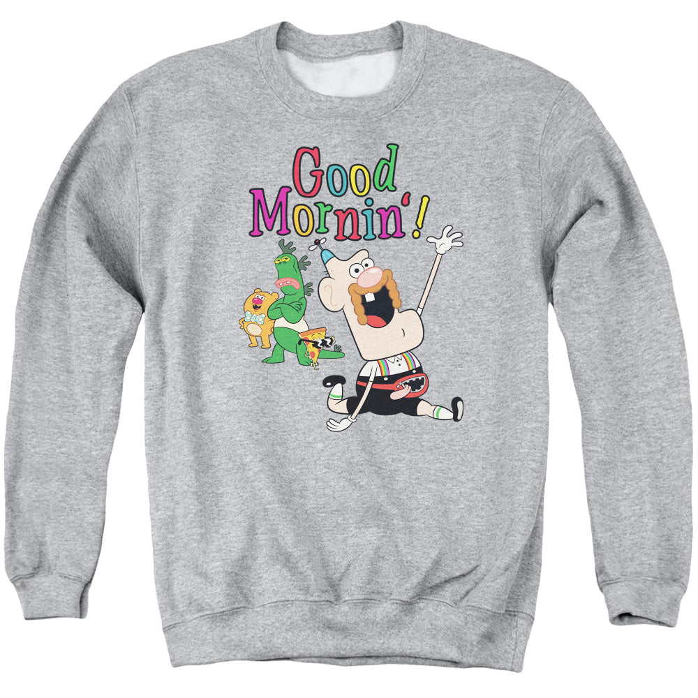 Uncle Grandpa Good Mornin Mens Crewneck Sweatshirt Athletic Heather