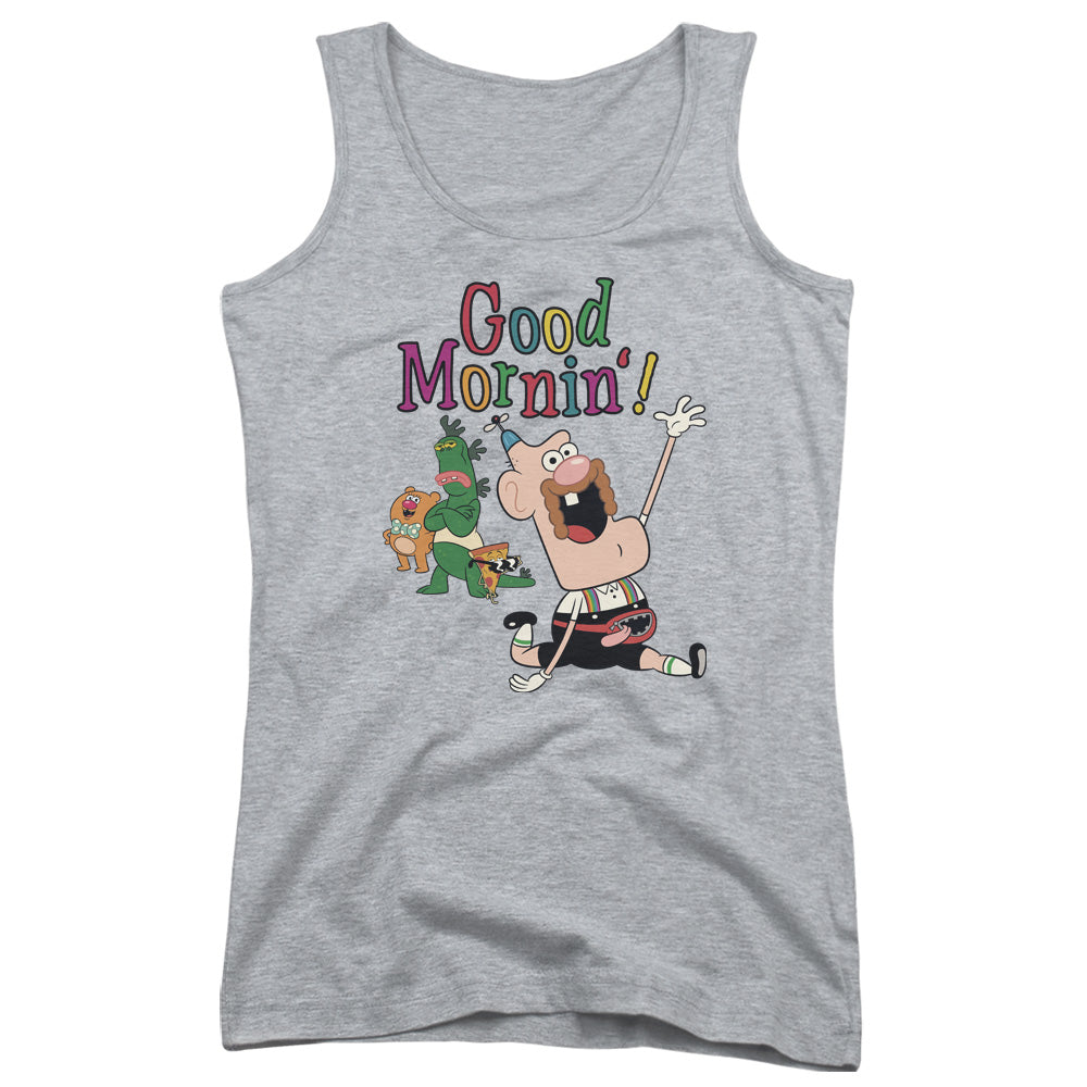 Uncle Grandpa Good Mornin Womens Tank Top Shirt Athletic Heather