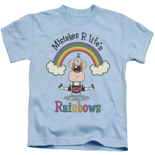 Uncle Grandpa Lifes Rainbows Juvenile Kids Youth T Shirt Light Blue 