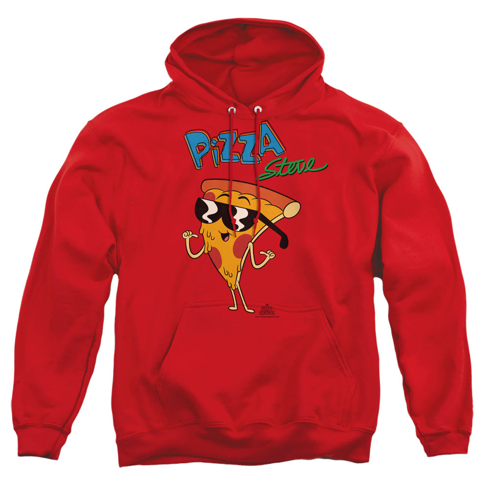 Uncle Grandpa Pizza Steve Mens Hoodie Red Officially Licensed