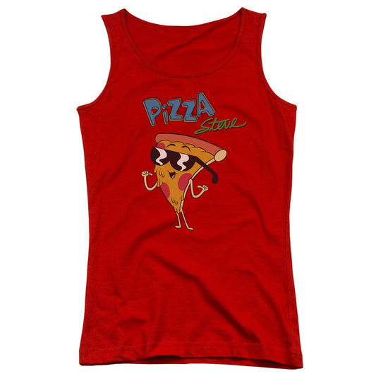 Uncle Grandpa Pizza Steve Womens Tank Top Shirt Red