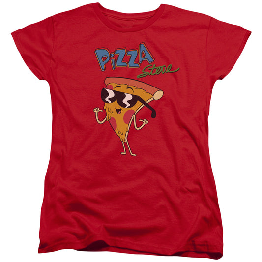 Uncle Grandpa Pizza Steve Womens T Shirt Red