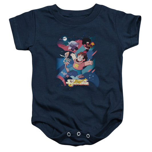 Steven Universe Group Shot Infant Baby Snapsuit Navy Blue