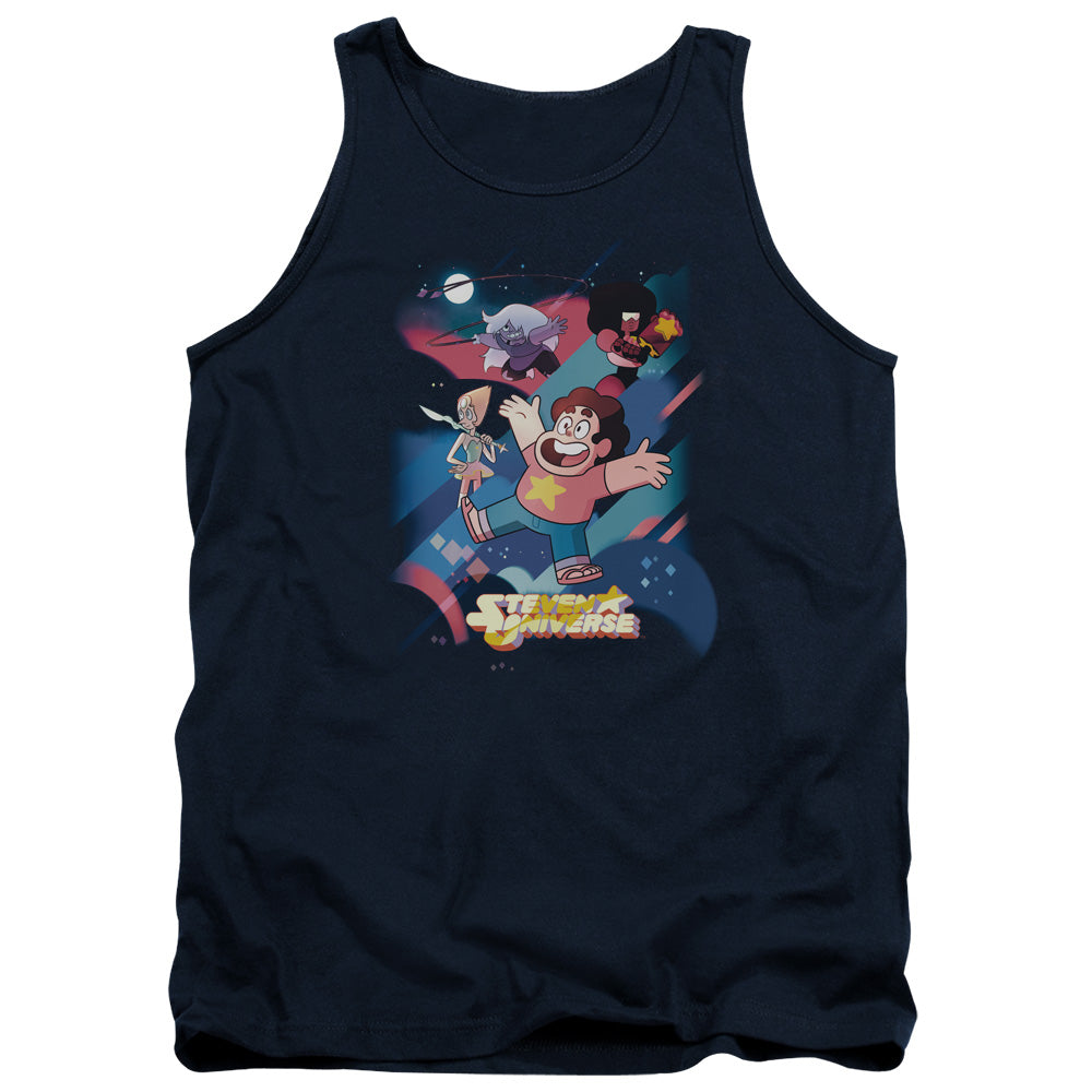 Steven Universe Group Shot Mens Tank Top Shirt Navy Blue