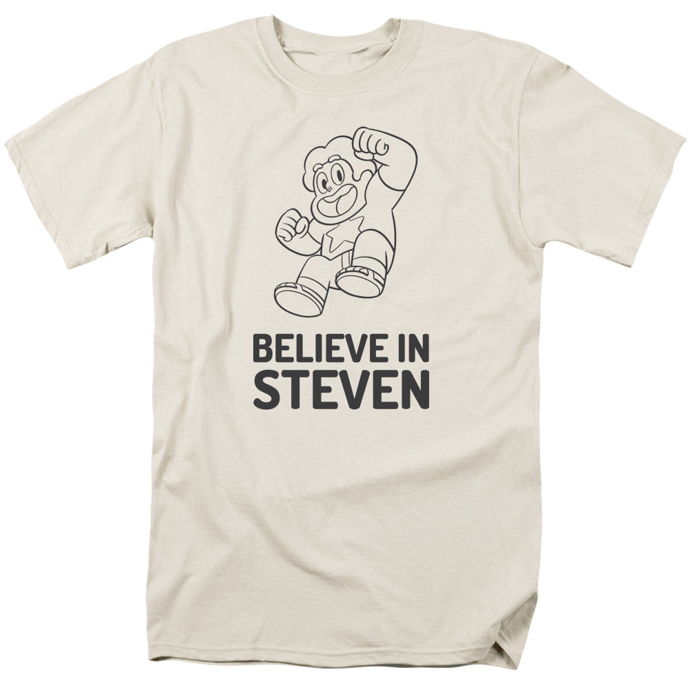 Steven Universe Believe in Steven Mens T Shirt Cream