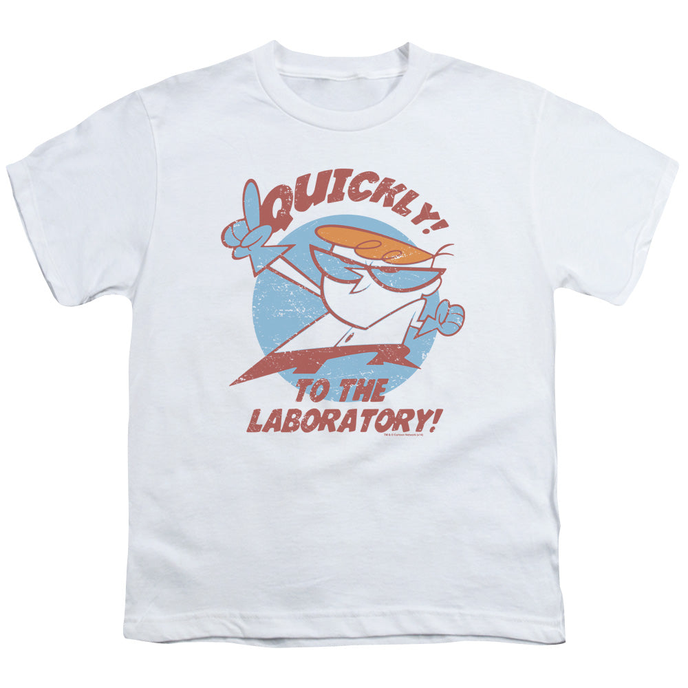 Dexters Laboratory Quickly Kids Youth T Shirt White