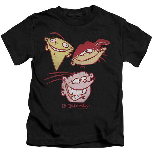 Ed Edd N Eddy Three Heads Juvenile Kids Youth T Shirt Black 