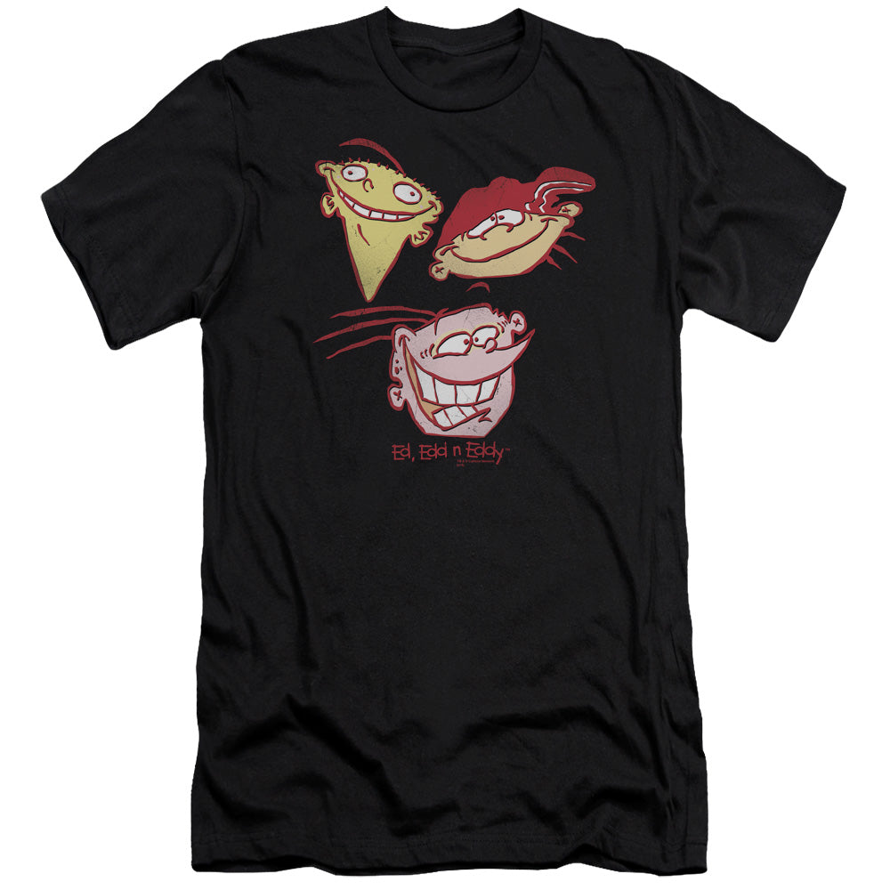 Ed Edd N Eddy Three Heads Premium Bella Canvas Slim Fit Mens T Shirt Black