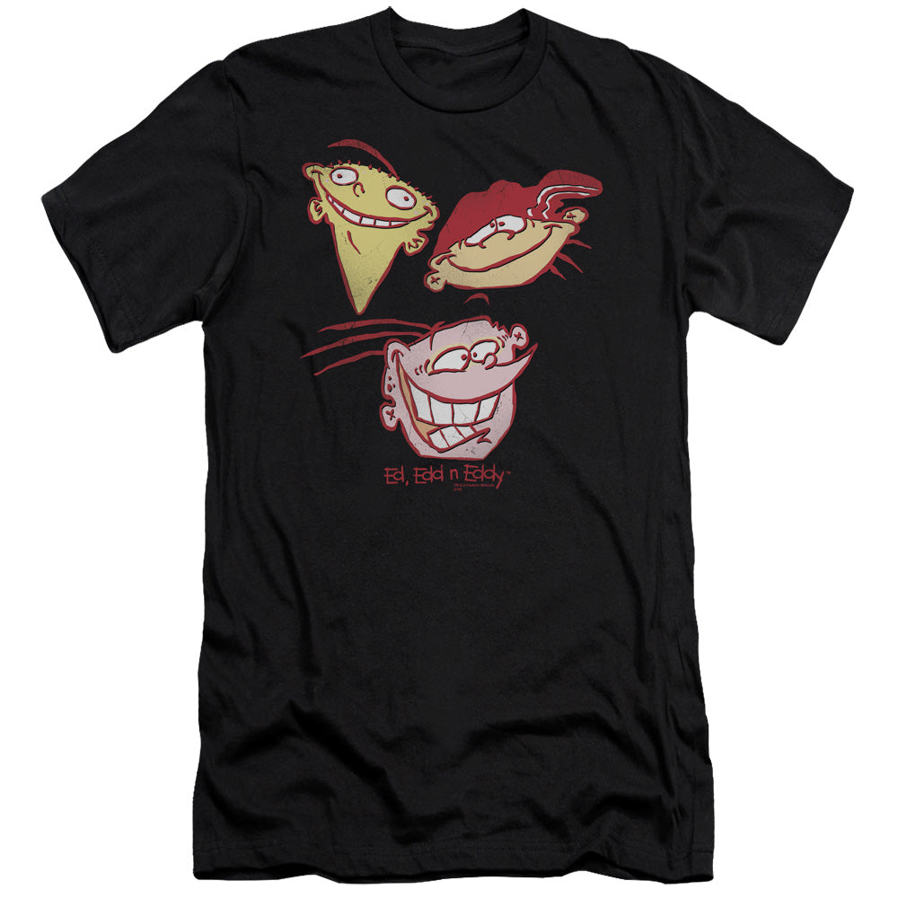 Ed Edd N Eddy Three Heads Slim Fit Mens T Shirt Black