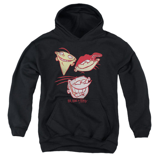 Ed Edd N Eddy Three Heads Kids Youth Hoodie Black