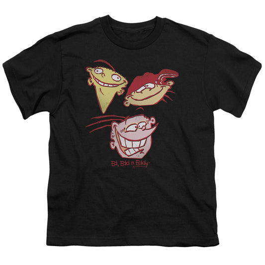 Ed Edd N Eddy Three Heads Kids Youth T Shirt Black